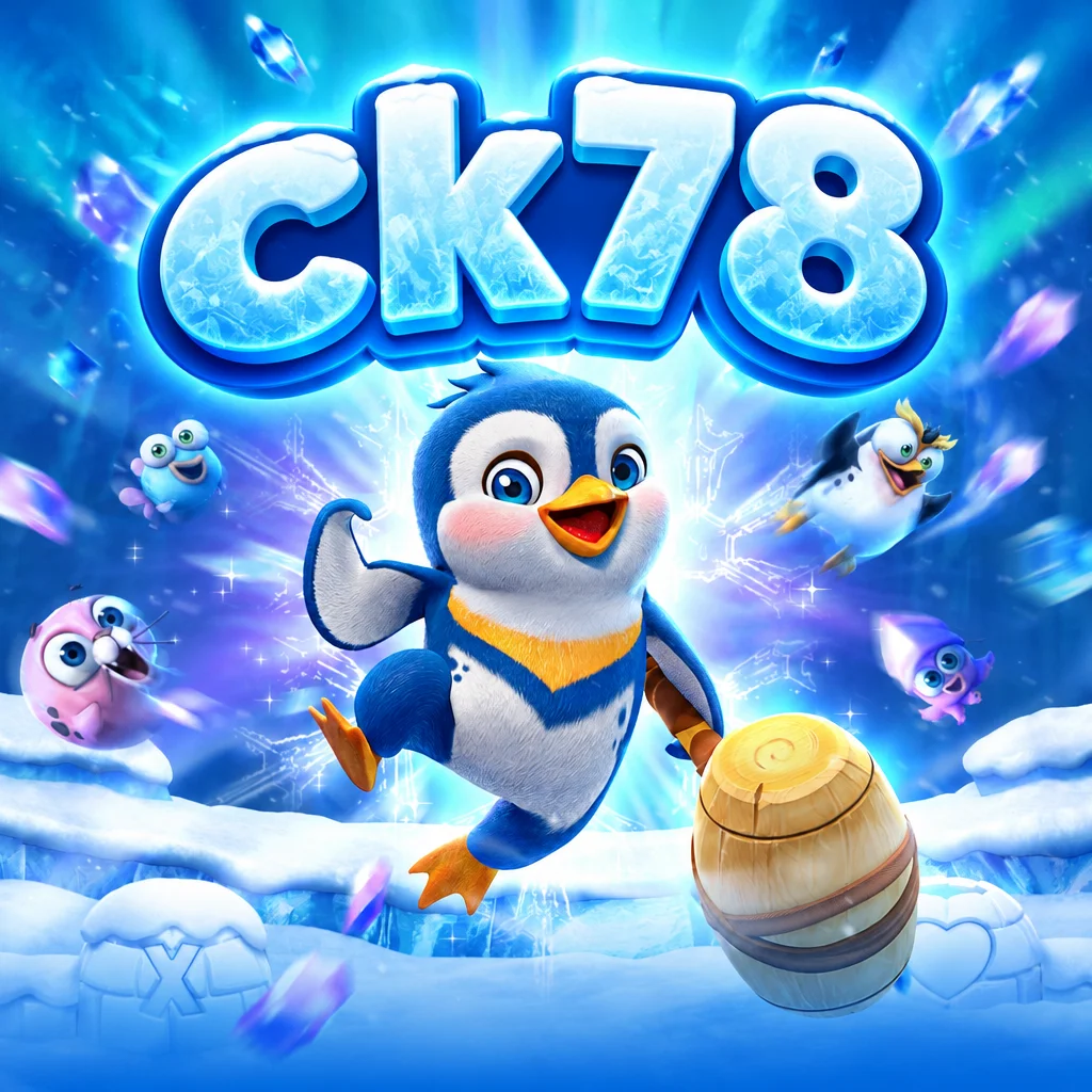 Karakter penguin kecil di dunia kutub bersalju pada permainan The Great Icescape ck78